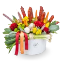 Květinový box z klobás